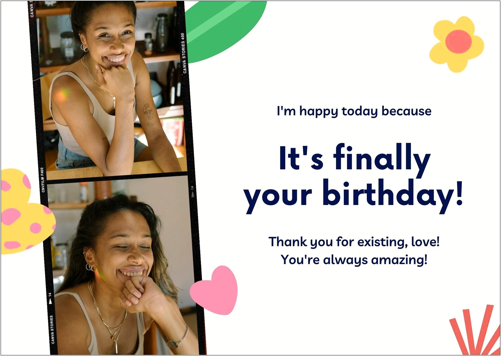 Birthday Card For Girlfriend Template Free