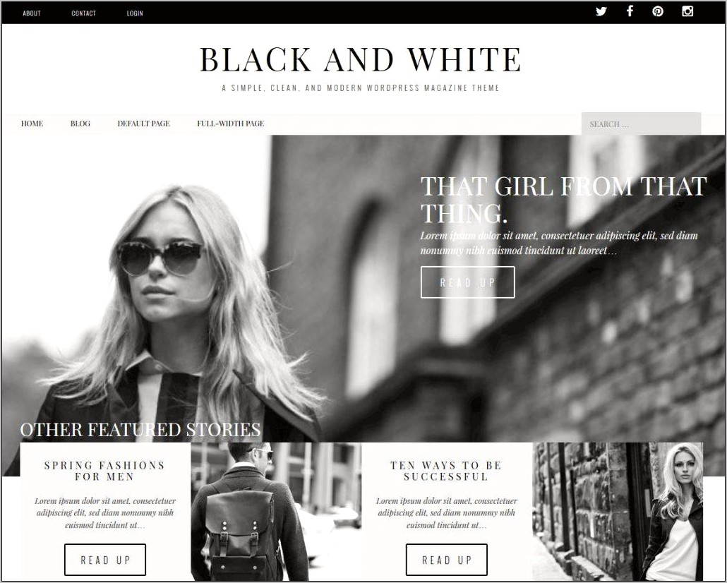 Black And White Blogger Templates Free