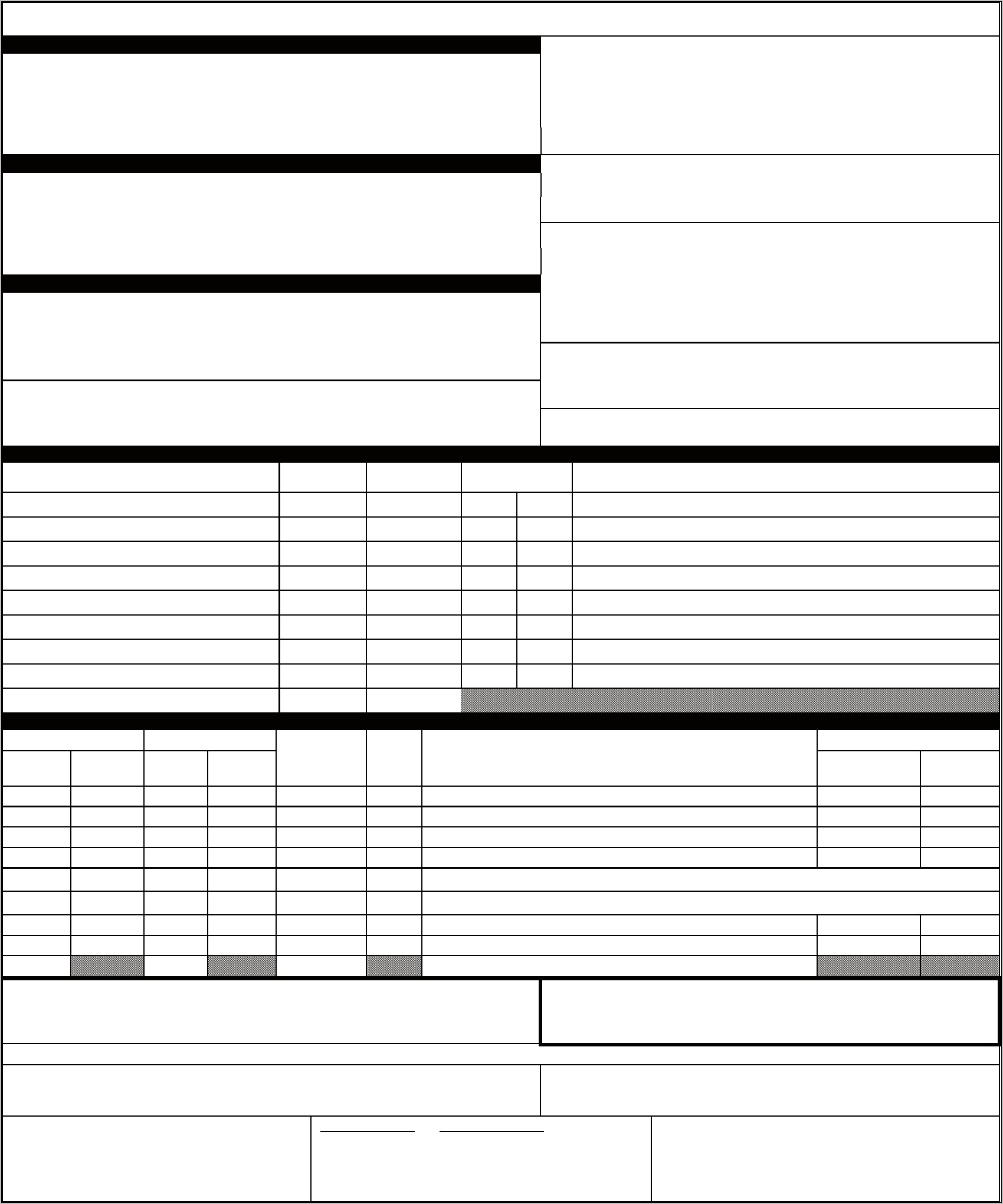 Blank Bill Of Lading Template Free