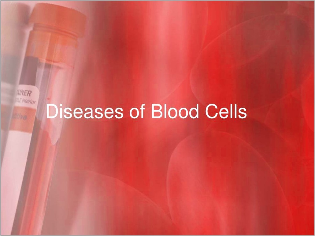 Blood Cells Ppt Template Free Download