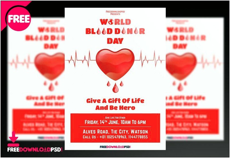 Blood Donation Flyer Template Free Download