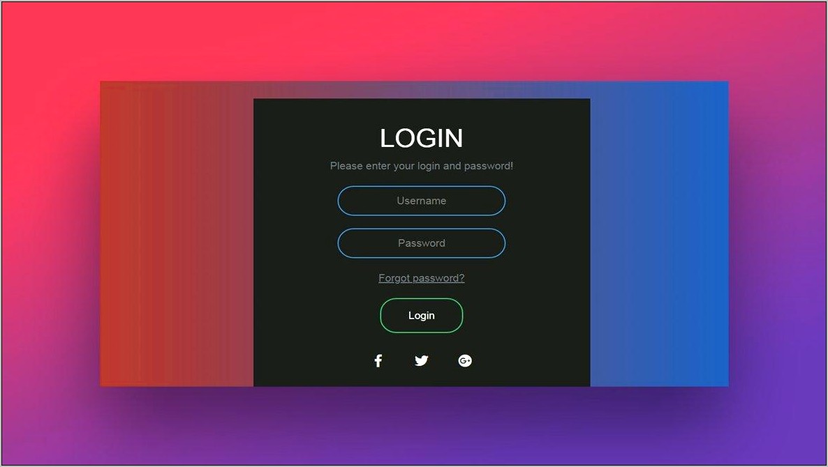 Bootstrap Login Modal Template Free Download