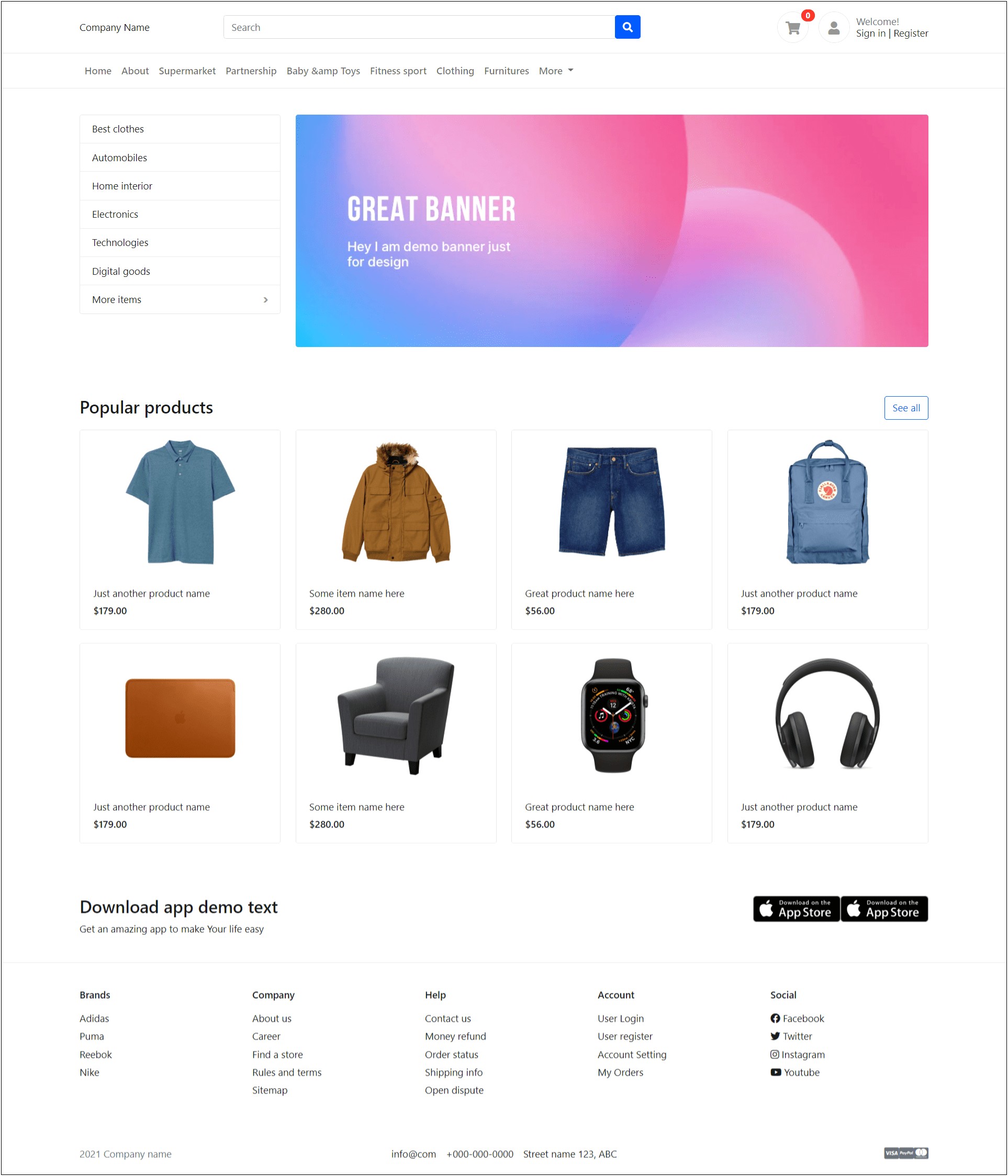 Bootstrap Payment Page Template Free Download