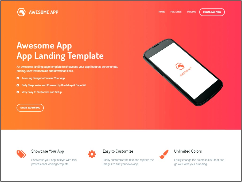 Bootstrap Product Page Template Free Download