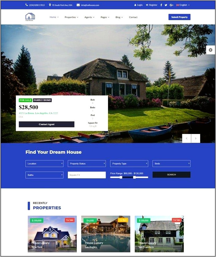 Real Estate Website Bootstrap Template Free Download
