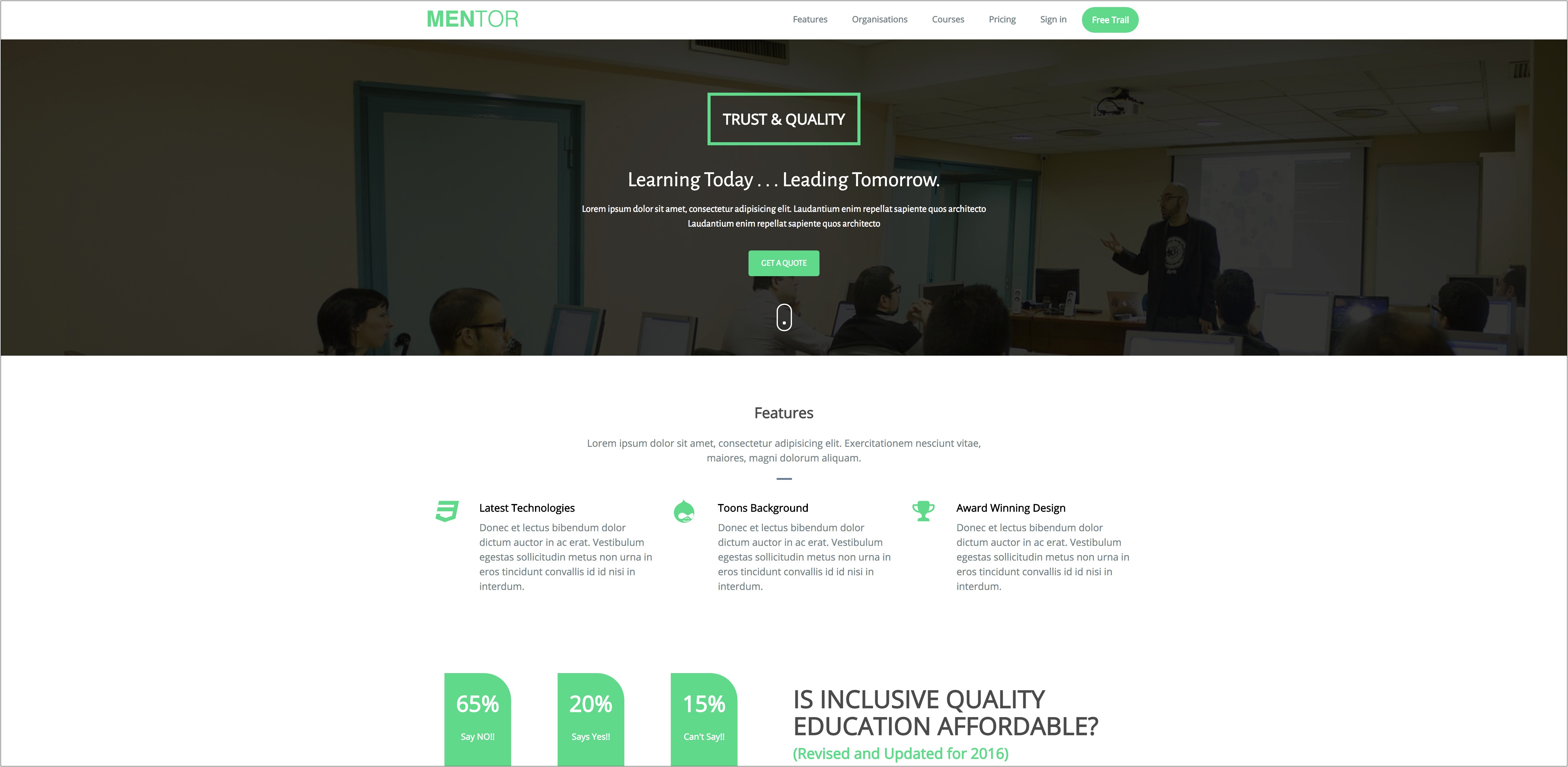 Bootstrap Templates Free Download For Education