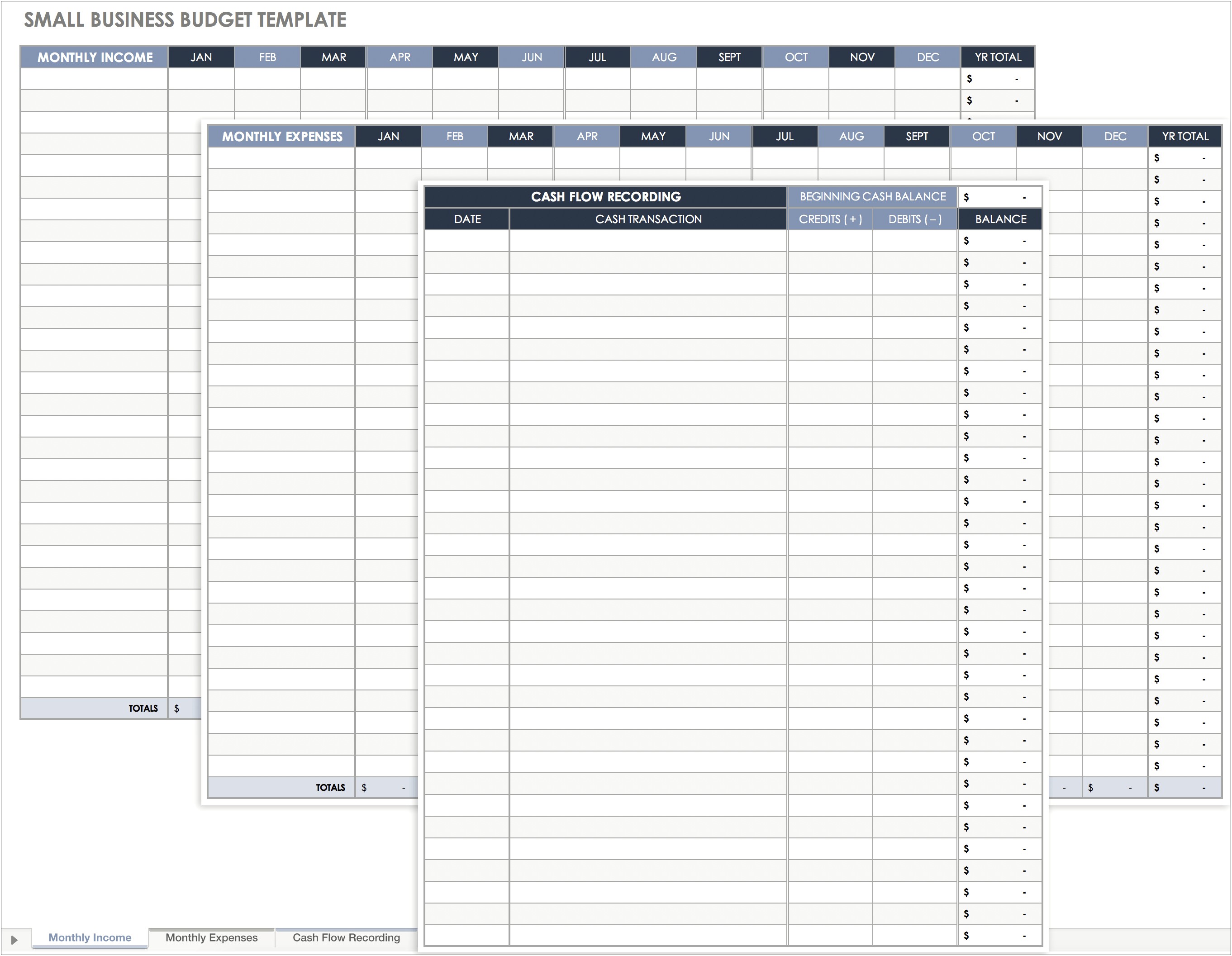 Budgeting For A Business Free Template