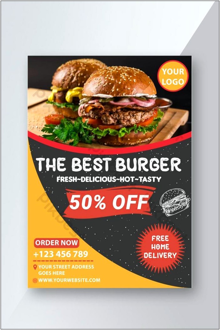 Burger Promotion Flyer Template Free Download