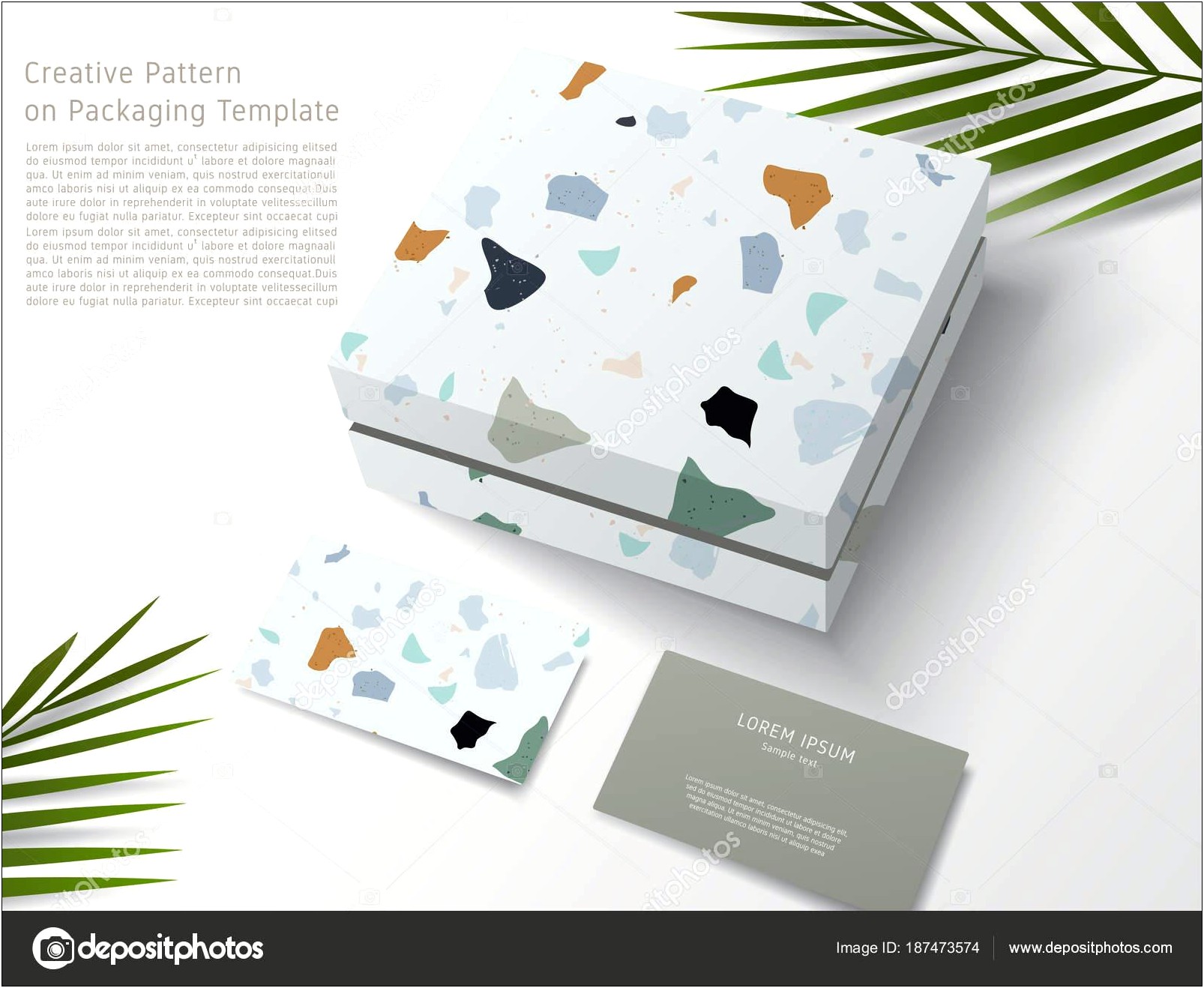 Business Card Box Template Vector Free