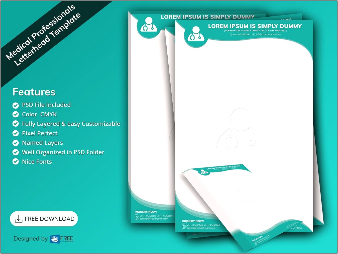 Business Letterhead Templates Psd Free Download