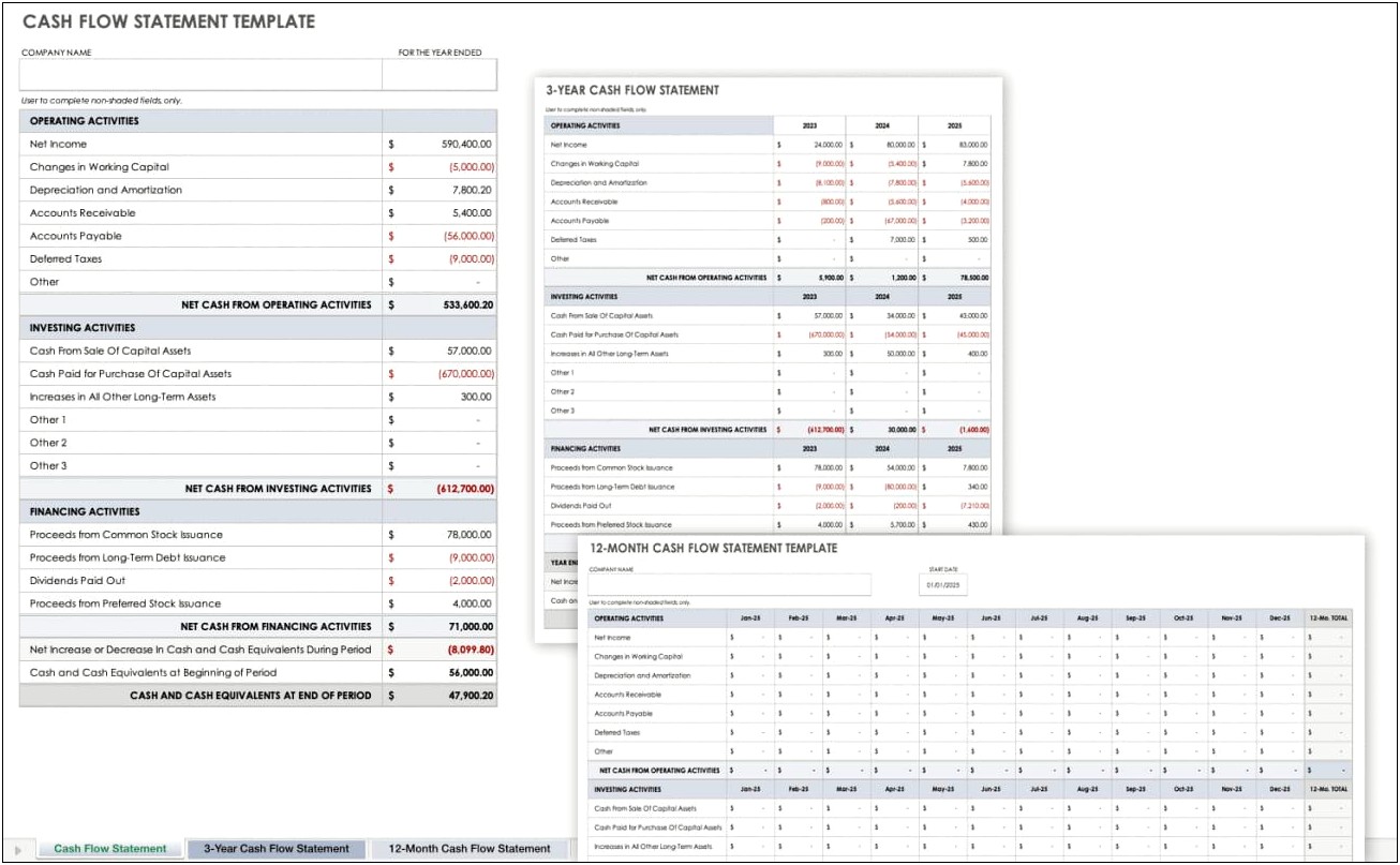 Cash Flow Excel Template Free Download Resume Example Gallery