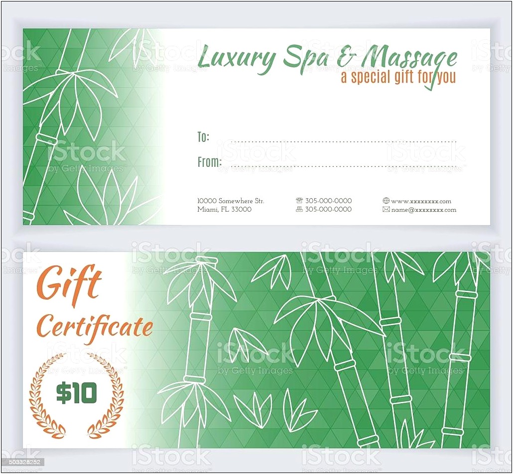 Christmas Massage Gift Certificate Template Free