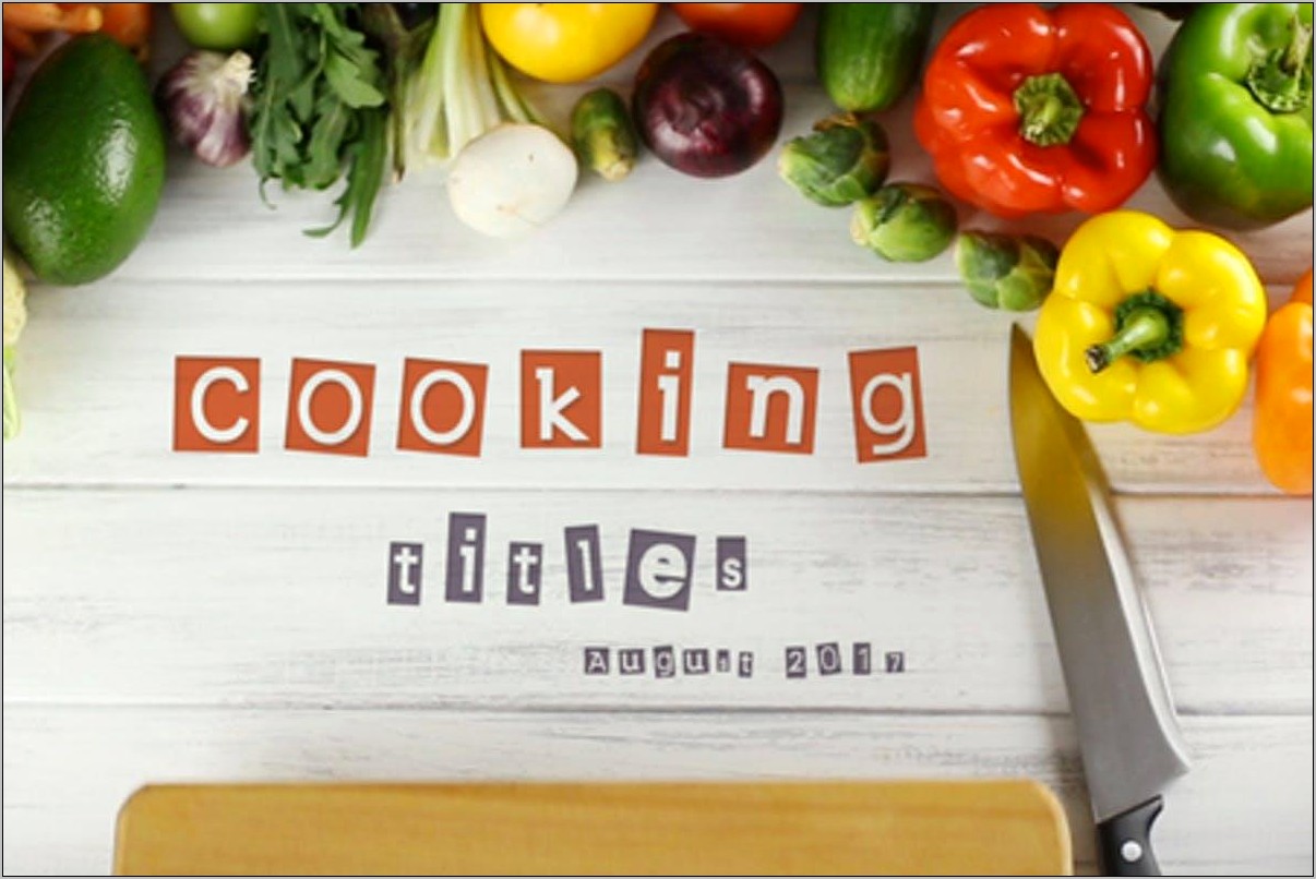 Cooking After Effects Template Free Download