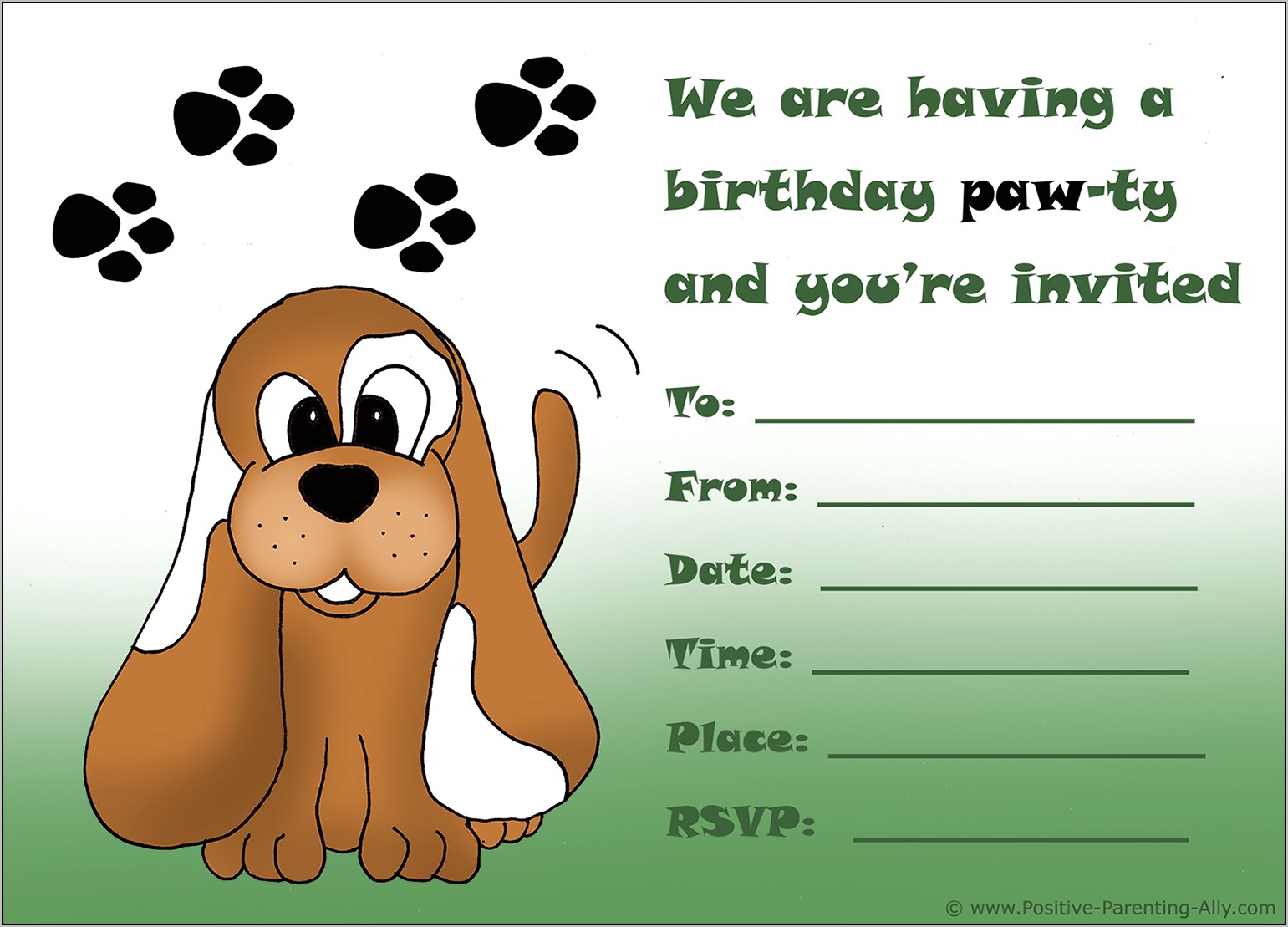 Dog Birthday Party Invitations Templates Free