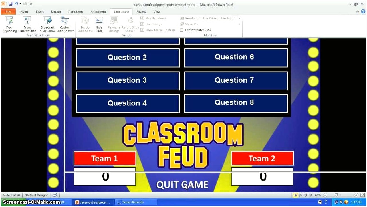 Family Feud Template For Teachers Free