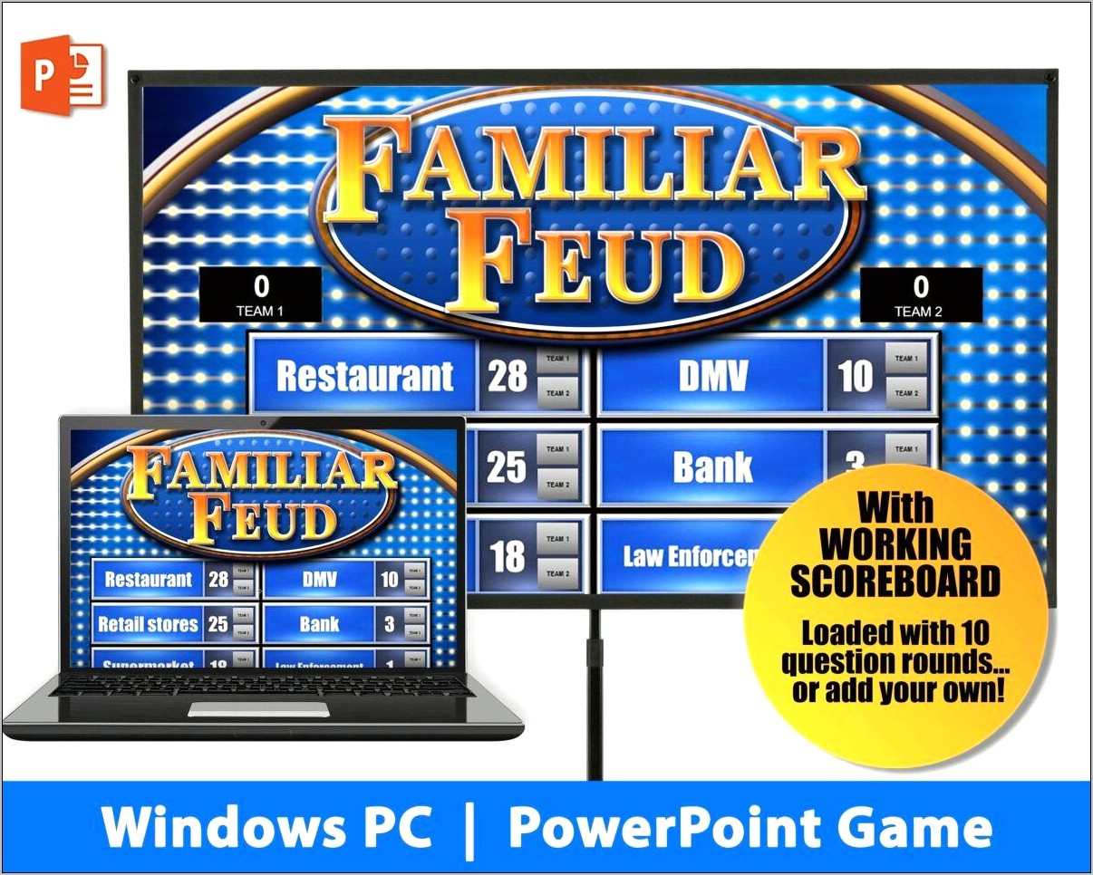 Family Feud Template Free Powerpoint Download Resume Example Gallery