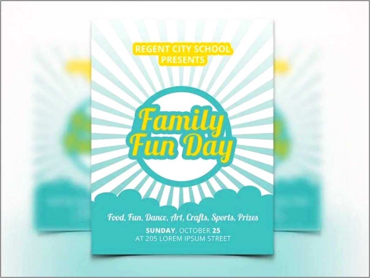 Family Fun Day Poster Template Free