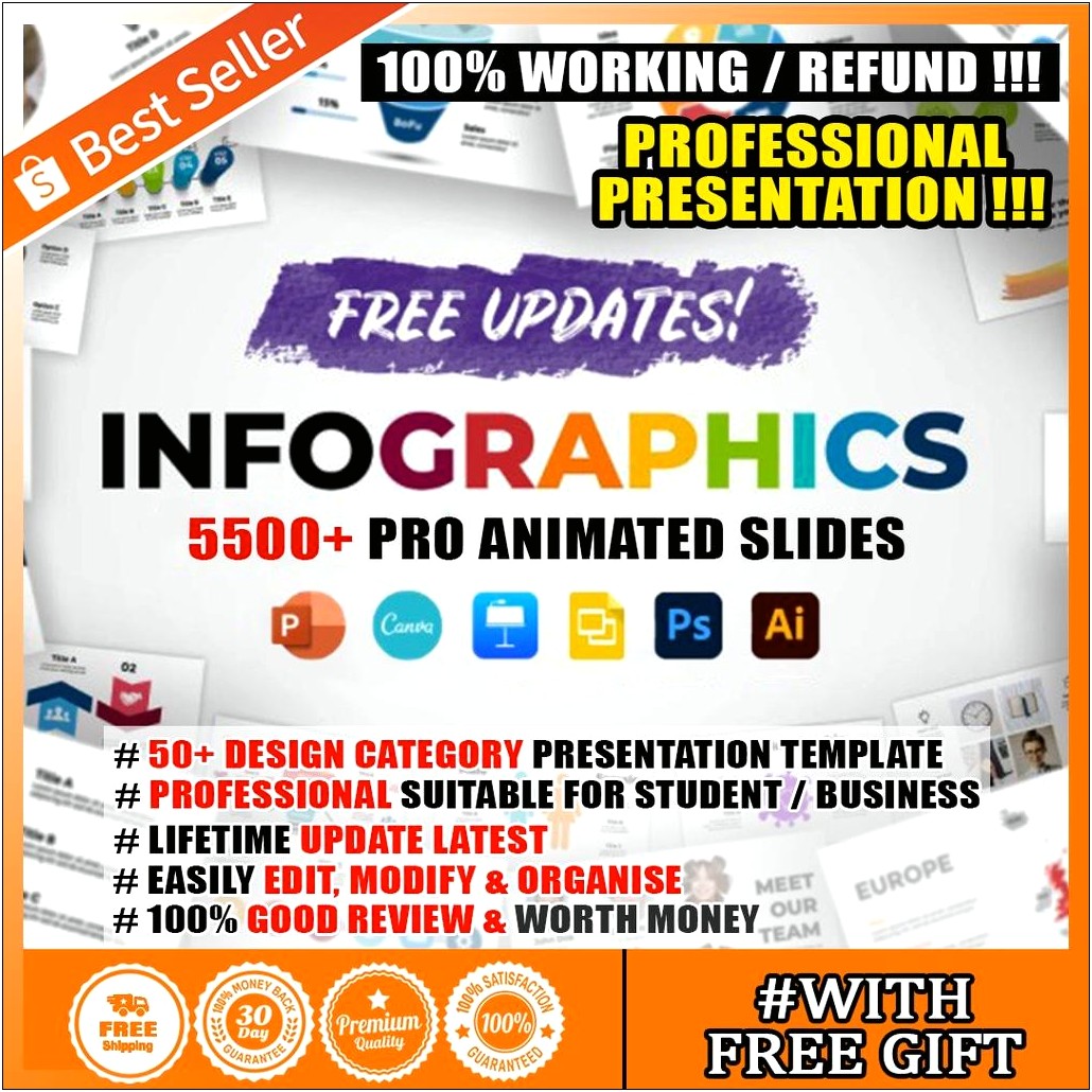 Free Animated Business Infographics Powerpoint Template