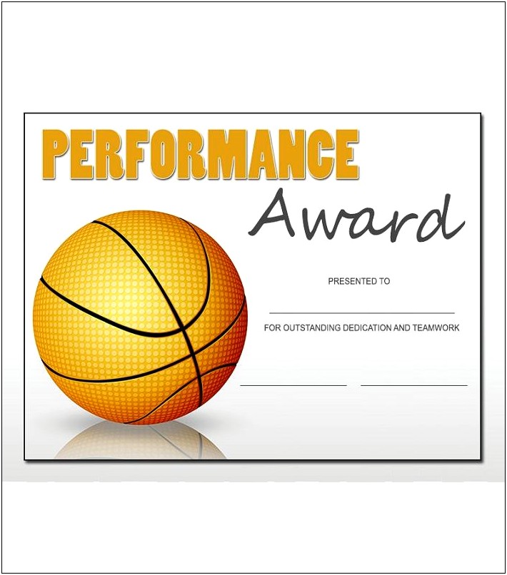 Free Basketball Certificate Templates For Word Resume Example Gallery