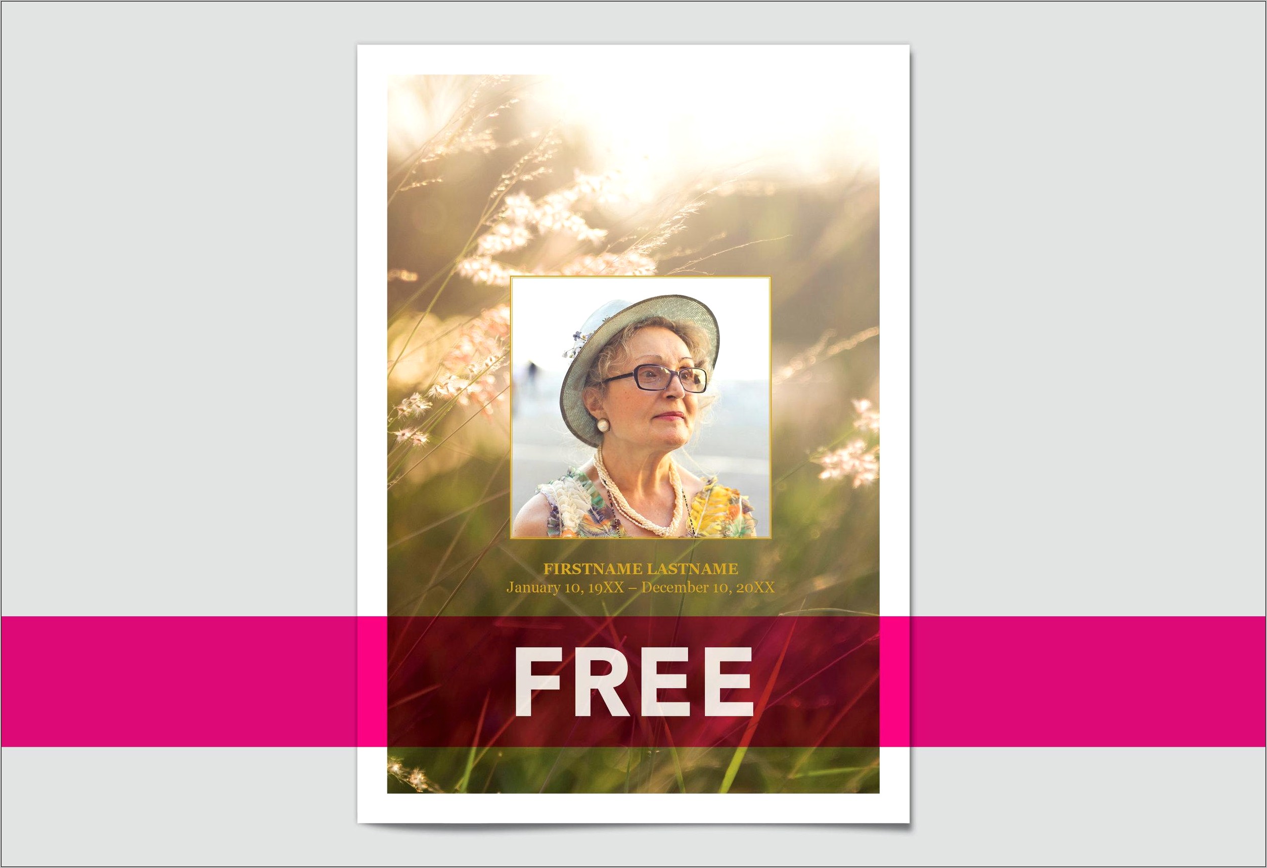 Printable Free Blank Funeral Program Templates Resume Example Gallery