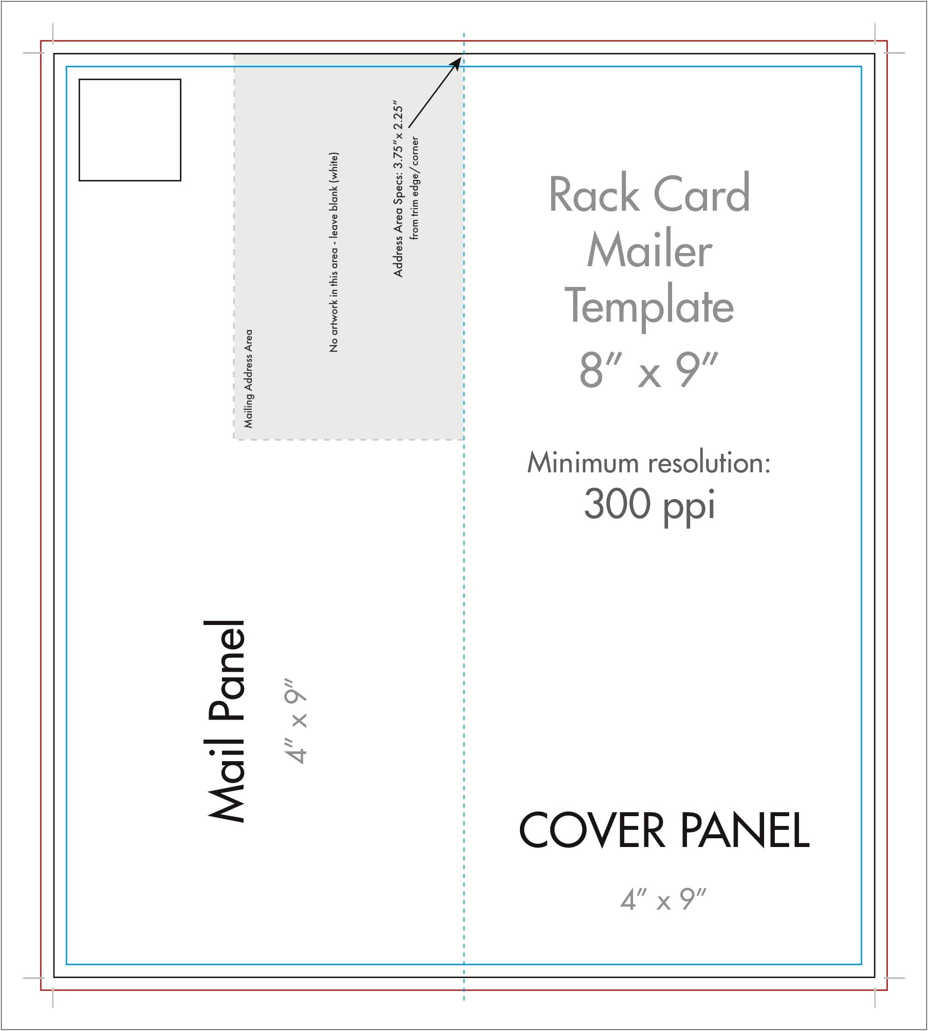 Free Blank Half Fold Card Template