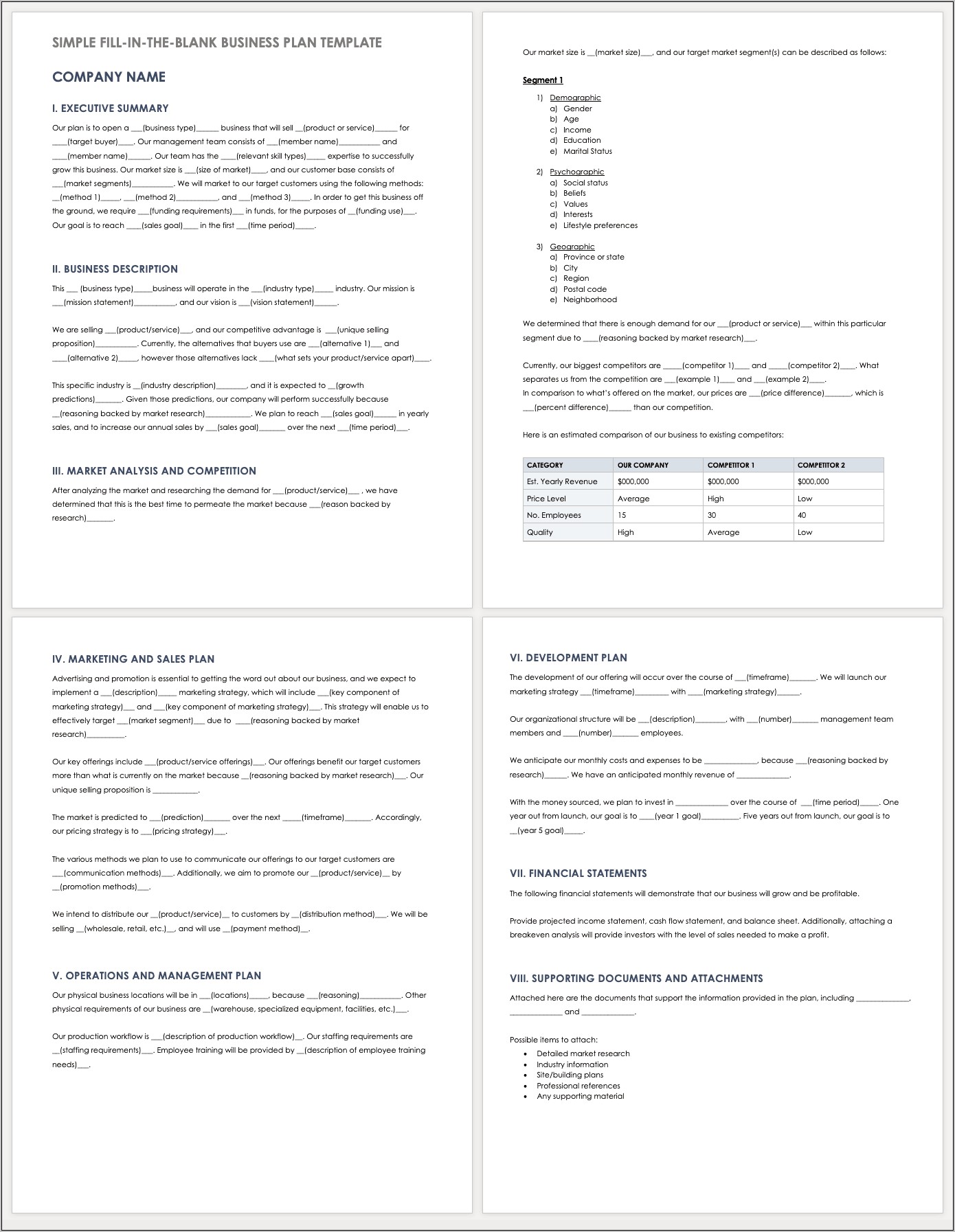 Distribution Business Plan Word Free Template Resume Example Gallery