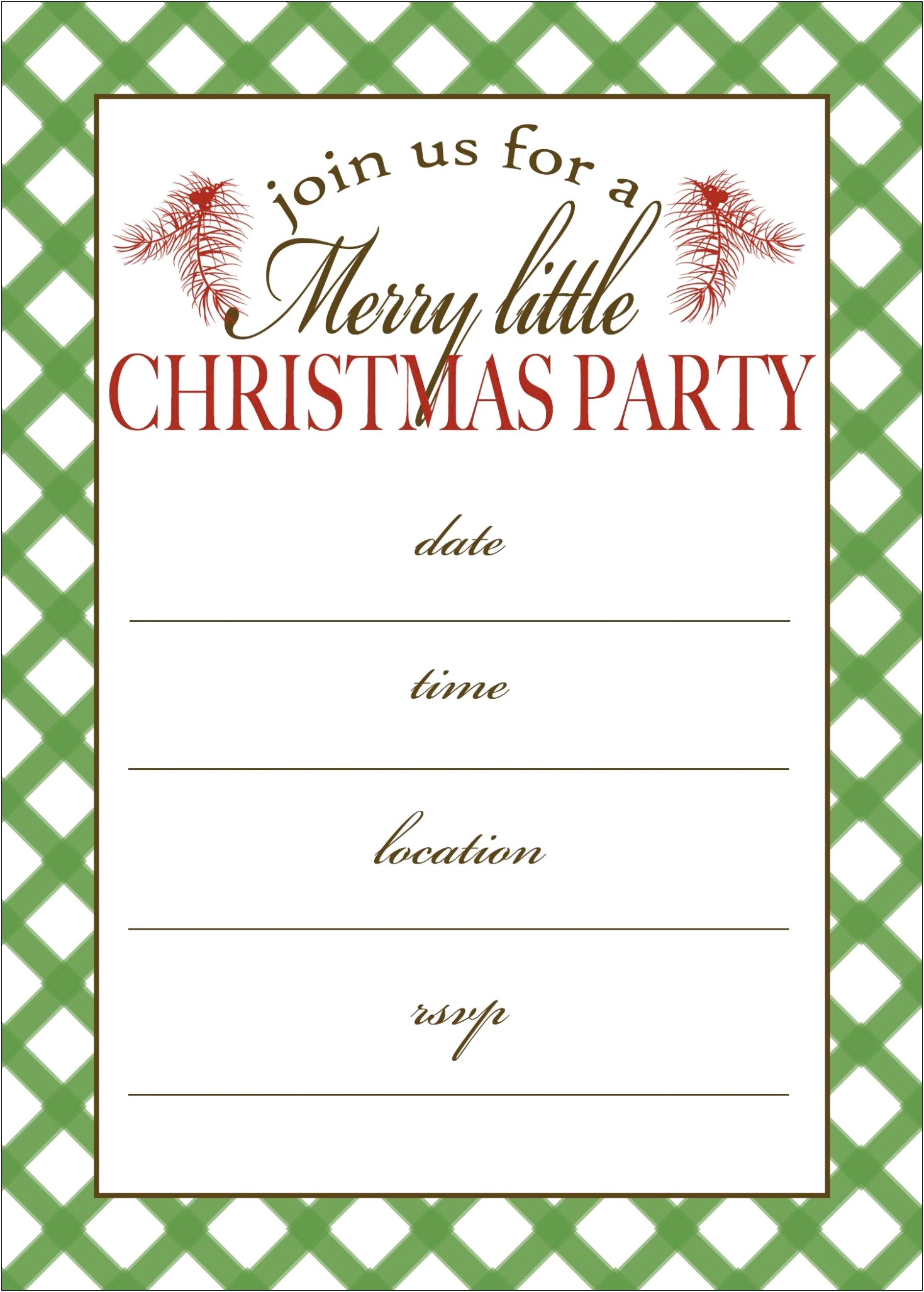 Free Christmas In July Invitations Templates