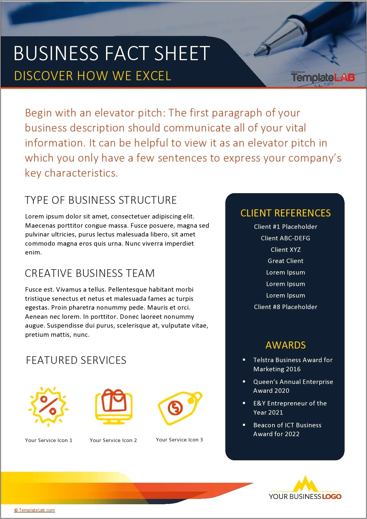 Free Fact Sheet Template Google Docs Resume Example Gallery
