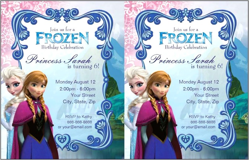  Free Frozen Birthday Party Invitation Templates Resume Example Gallery