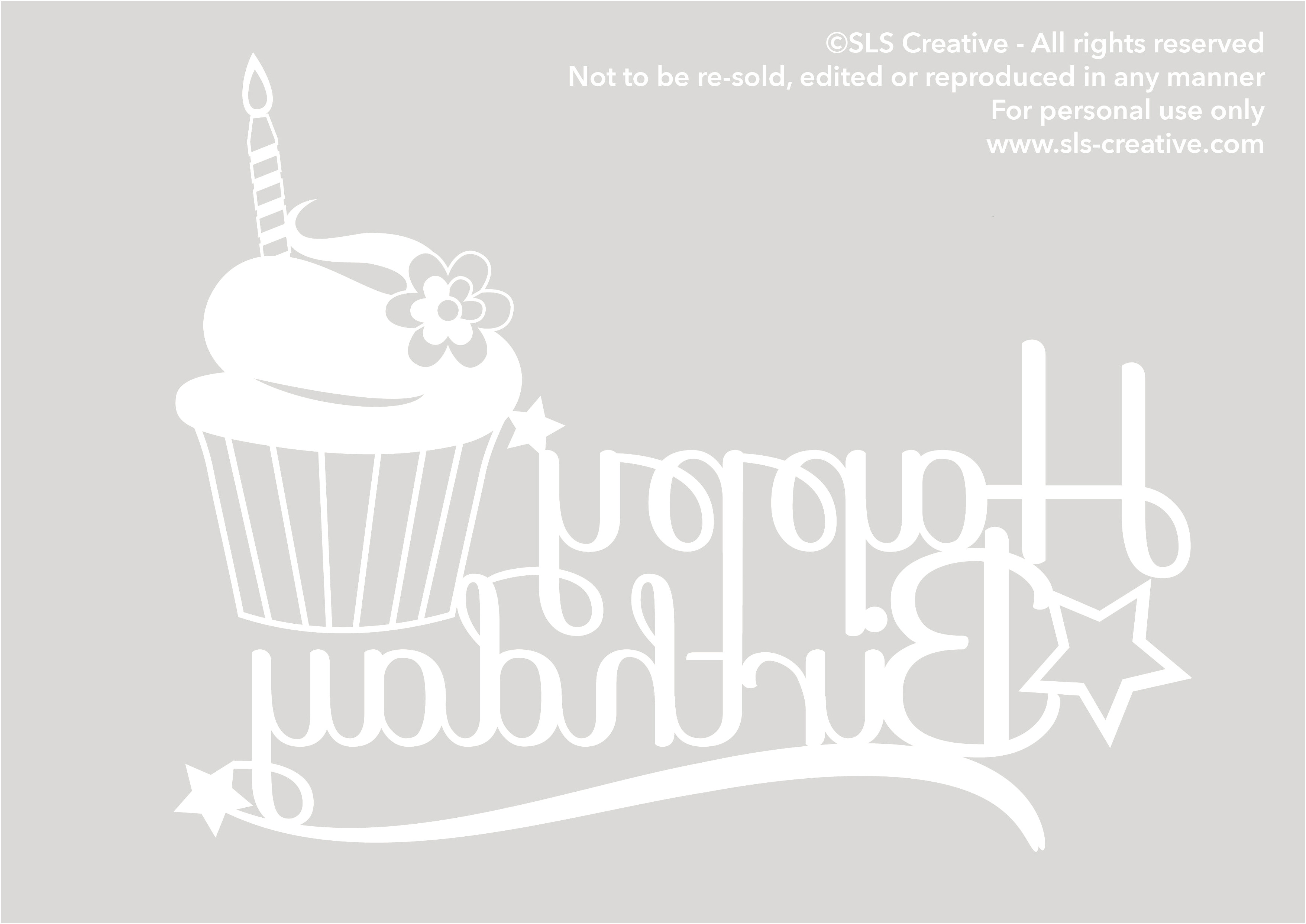 Free Happy Birthday Paper Cutting Template