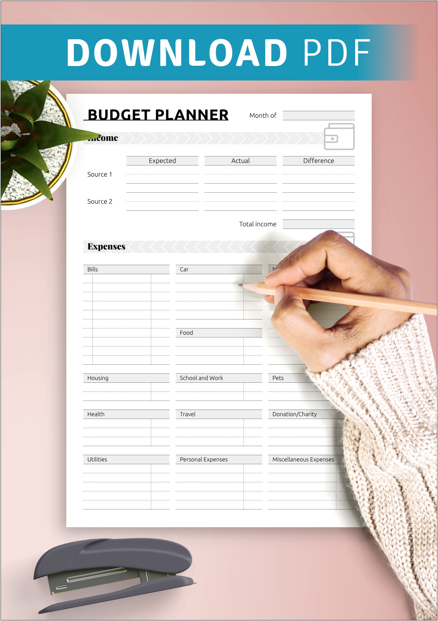 Free Income And Expenditure Form Template