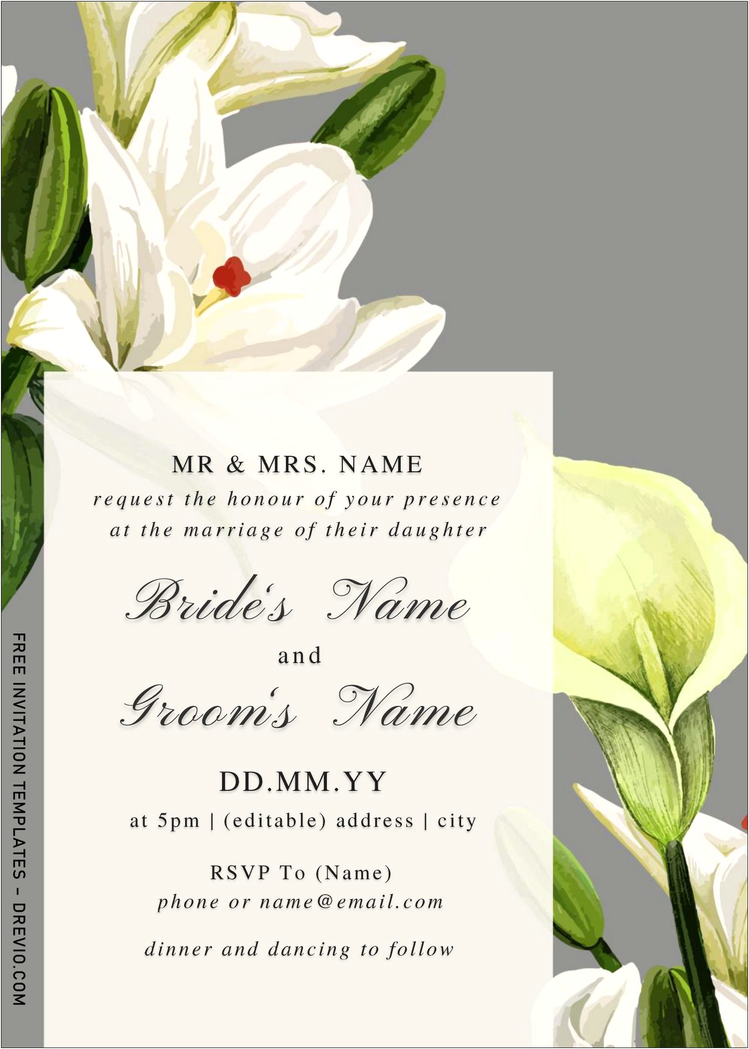 Free Invitation Card Templates For Word