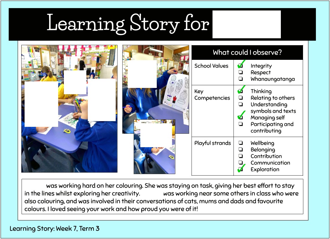 Free Learning Story Templates Early Childhood