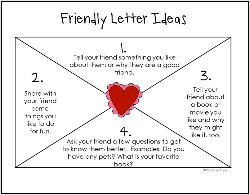 Free Letter Writing Template 2nd Grade