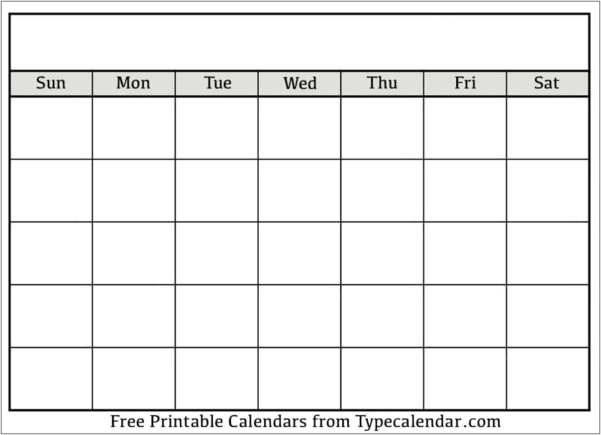 Free Make Your Own Calendar Templates