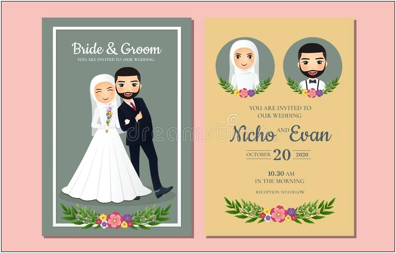Free Malay Wedding Invitation Card Template