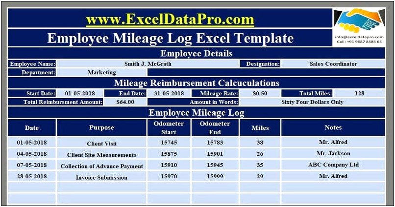 Free Master Document Register Template Excel