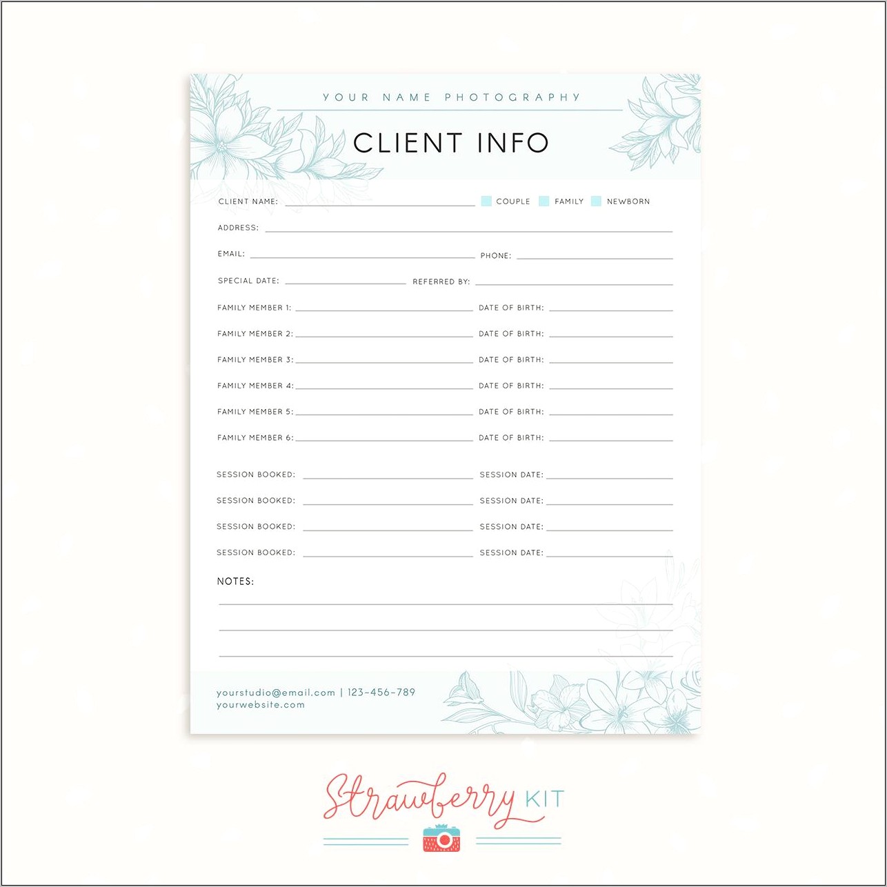 Free Photography Client Information Form Template Resume Example Gallery