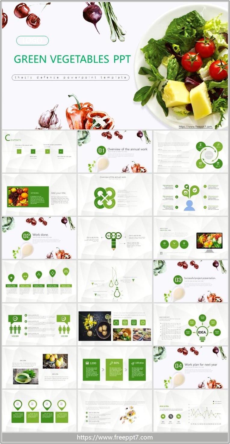 Free Powerpoint Templates Fruits And Vegetables