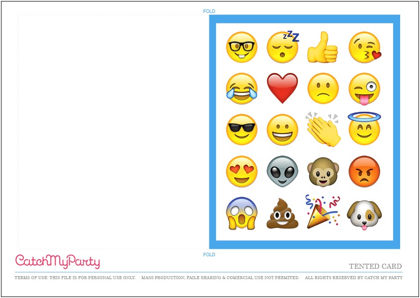 Free Printable Emoji Birthday Invites Templates