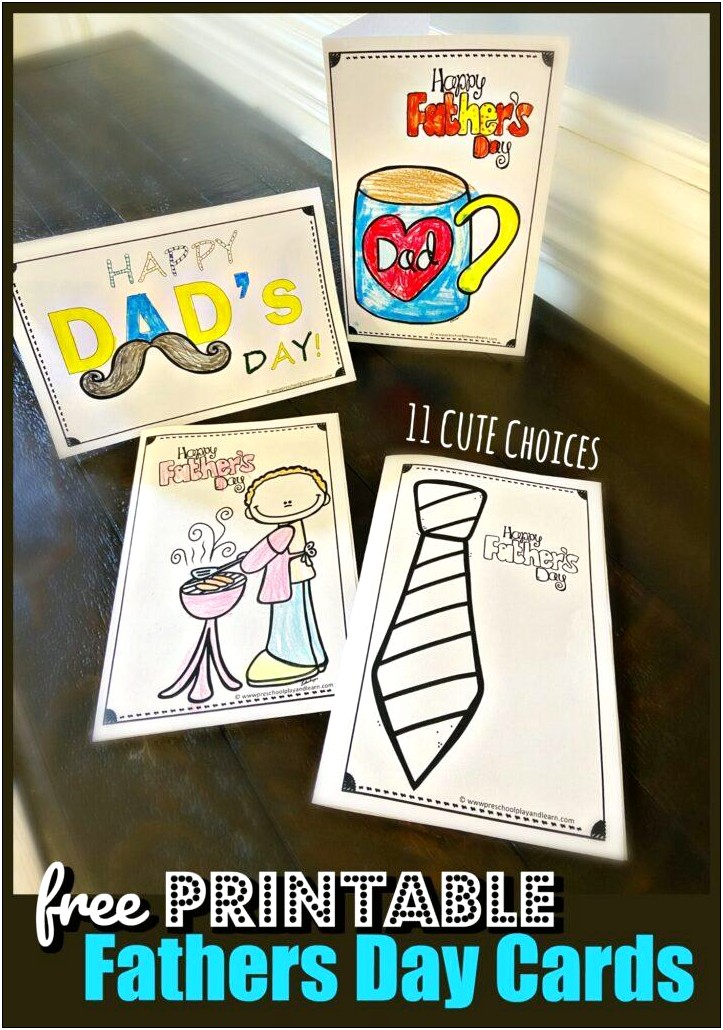 Free Printable Fathers Day Card Templates Resume Example Gallery