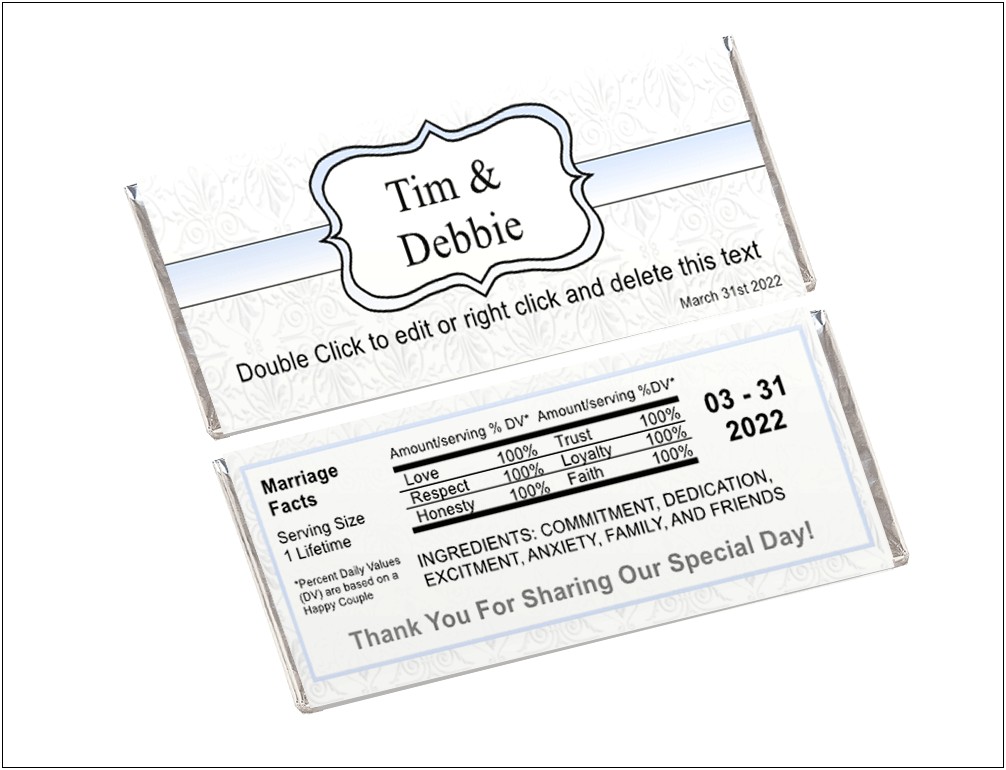 Free Printable Hershey Nugget Wrapper Template