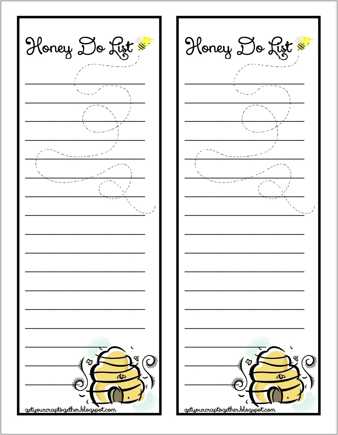 Free Printable Honey Do List Template