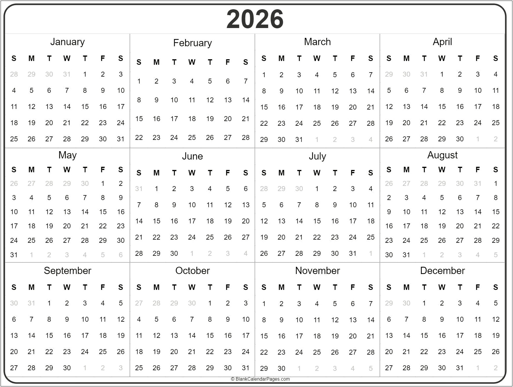 Free Printable Yearly Calendar Templates 2015 Resume Example Gallery