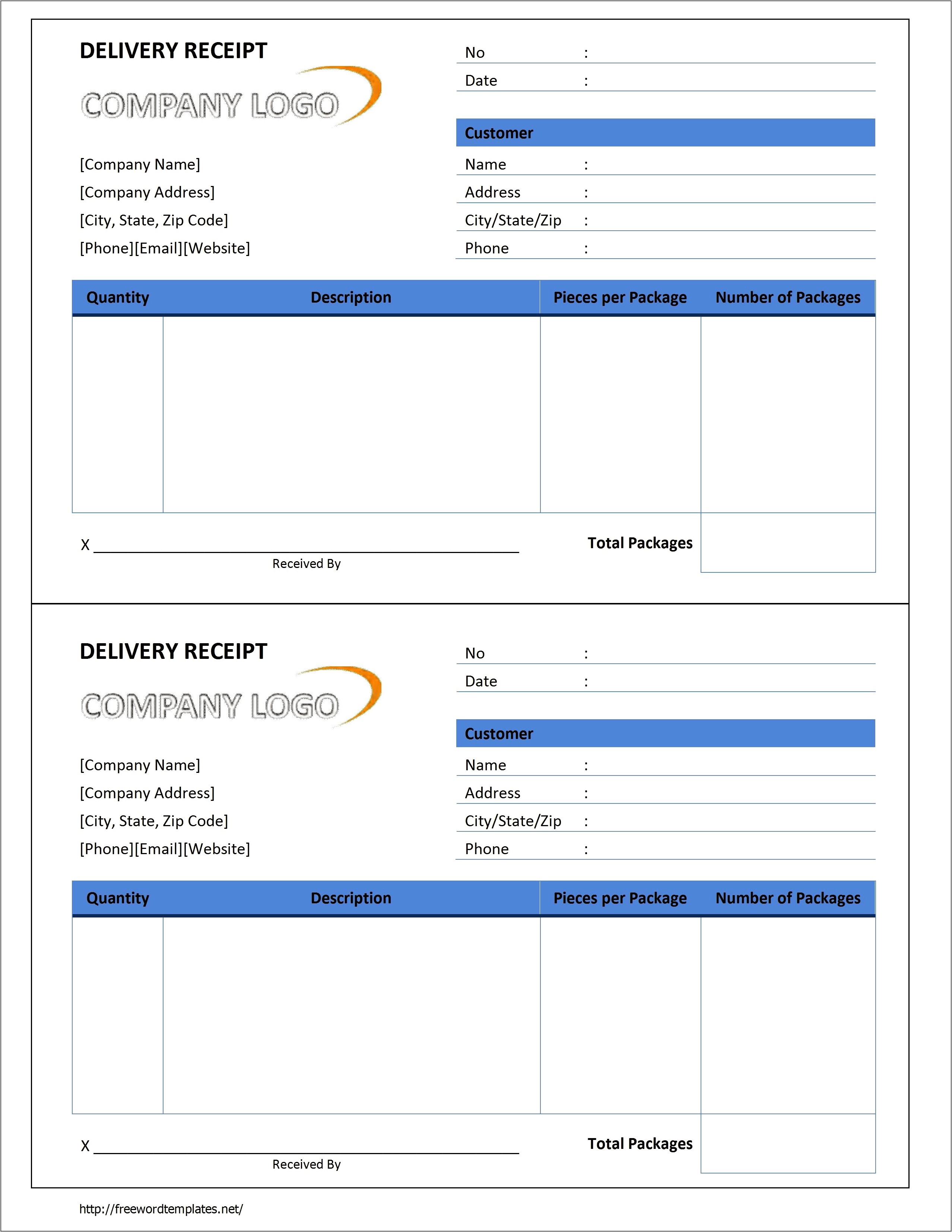 Free Proof Of Delivery Form Template