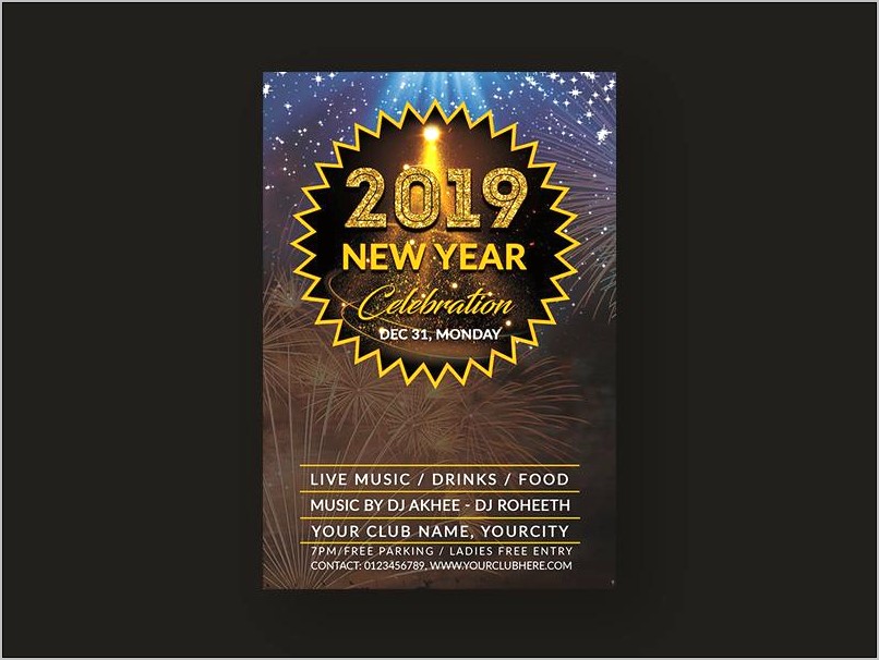 Free Psd Flyer Template New Year Resume Example Gallery