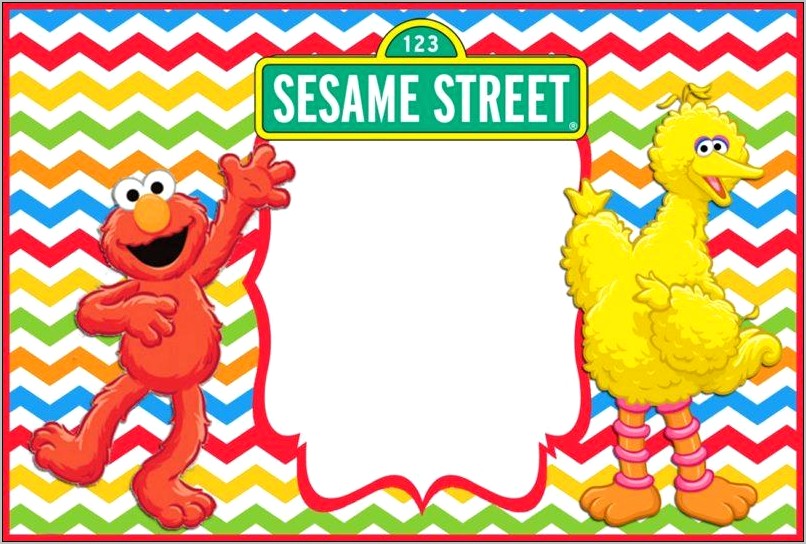 Free Sesame Street Birthday Invitation Templates