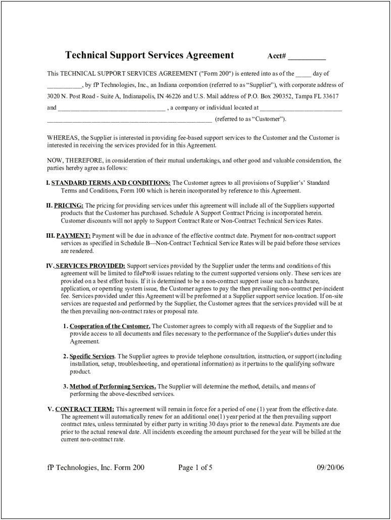 Free Standard Terms And Conditions Template