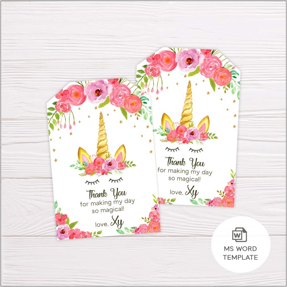 Free Thank You Card Template Word