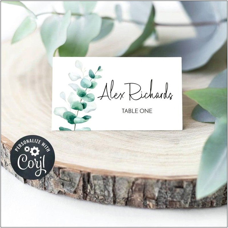 Free Wedding Place Card Template Word